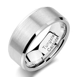 8mm Matte Tungsten Carbide Men's Wedding Bands Size 8-13