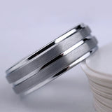 Tungsten Carbide Groove Ring 8mm Men's Wedding Band Size 8-13