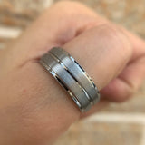 Tungsten Carbide Groove Ring 8mm Men's Wedding Band Size 8-13