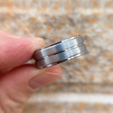 Tungsten Carbide Groove Ring 8mm Men's Wedding Band Size 8-13