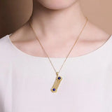 Chinese Palace Abacus Chalcedony Pendant Necklace