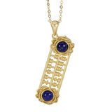 Chinese Palace Abacus Chalcedony Pendant Necklace