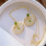 Retro Chinese Hetian Jade Pendant Necklace with New Silver Inlay