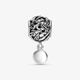 925 Sterling Silver Pink Daisy Flower Clip Dragonfly Charm for Bracelet
