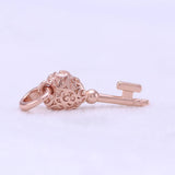 Pink Crown Rose Bead Pendant Charms 925 Bracelet Necklace DIY Women J