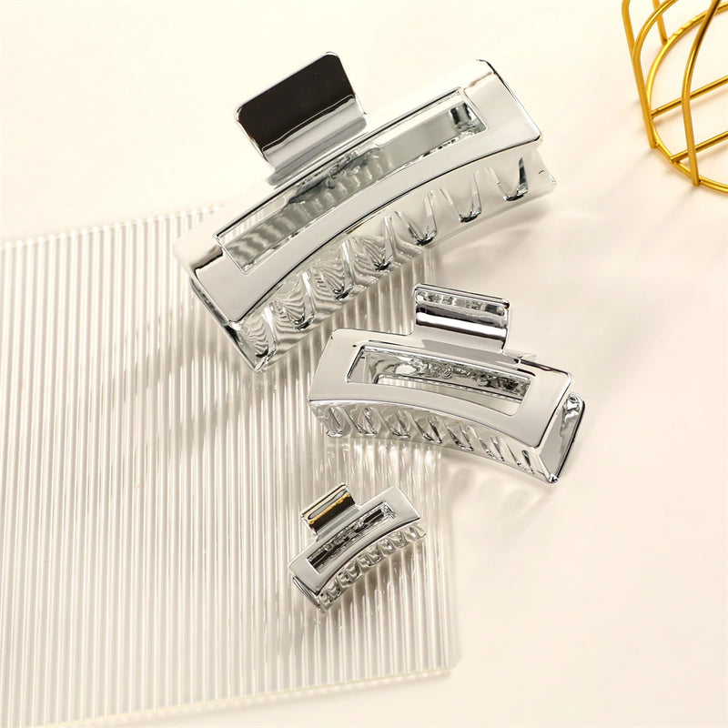 Unbreakable Girl Crab Hair Claws Silver Hair Accessories for Women
