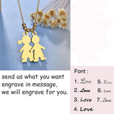 Personalized Boy Girl Lover Name Necklace Date Pendant