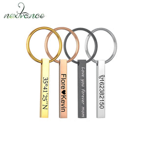 Custom Engraved Stainless Steel Car Keychain