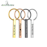 Custom Engraved Stainless Steel Car Keychain