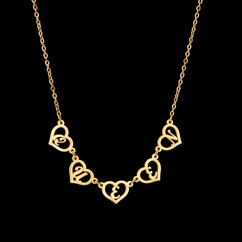 Personalized Hollow Heart Pendant Necklace For Women