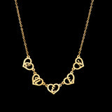 Personalized Hollow Heart Pendant Necklace For Women