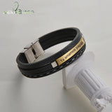 Personalized Name Bracelet Engraved Date Bangle Family Women Men Gift