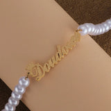 Classic Frost Necklace Stainless Steel Name Crown Pendant Women Jewelry