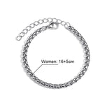 Square Pearl Chain Bracelets Stainless Steel Hiphop Punk Jewelry