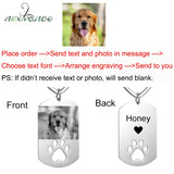 Personalized Dog Tag Photo Keychain with Engraved Message