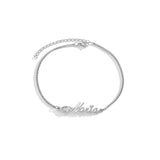 Nextvance Heart Name Bracelet Stainless Steel Personalized Letter Bangle