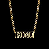 Custom Hollow Name Necklace on 5mm Cuban Chain for Men