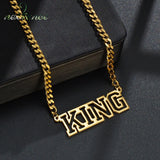 Custom Hollow Name Necklace on 5mm Cuban Chain for Men