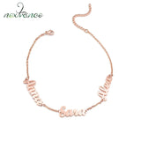 Personalized Letter Bracelet Stainless Steel - Name Date Wrist Bangle for Women