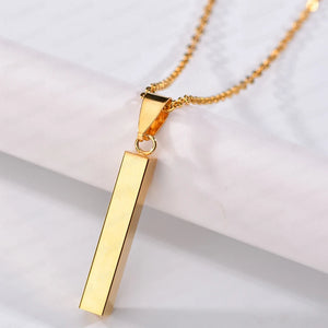 Nextvance Bar Necklace Engraved Pendant Stainless Steel Gift