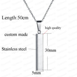 Nextvance Bar Necklace Engraved Pendant Stainless Steel Gift