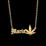 Maple Leaf Choker Stainless Steel Necklace Personalised Birthday Jewelry