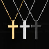 Personalized Cross Necklace Engraved Name Pendant Stainless Steel