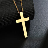 Personalized Cross Necklace Engraved Name Pendant Stainless Steel