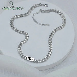 Personalized Cartoon Character Pendant Necklace Custom Engraved Name for Women