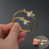 Stainless Steel Nameplate Bead Jewelry Set Personalized Earrings Rings