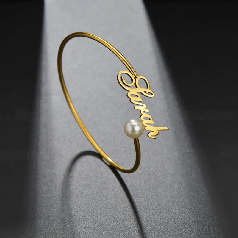 Stainless Steel Nameplate Bead Jewelry Set Personalized Earrings Rings