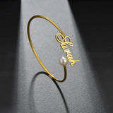 Stainless Steel Nameplate Bead Jewelry Set Personalized Earrings Rings