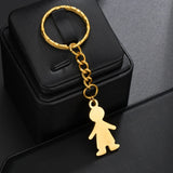 Customize Engrave Two Name Date Keychain for Baby Birthday Gift