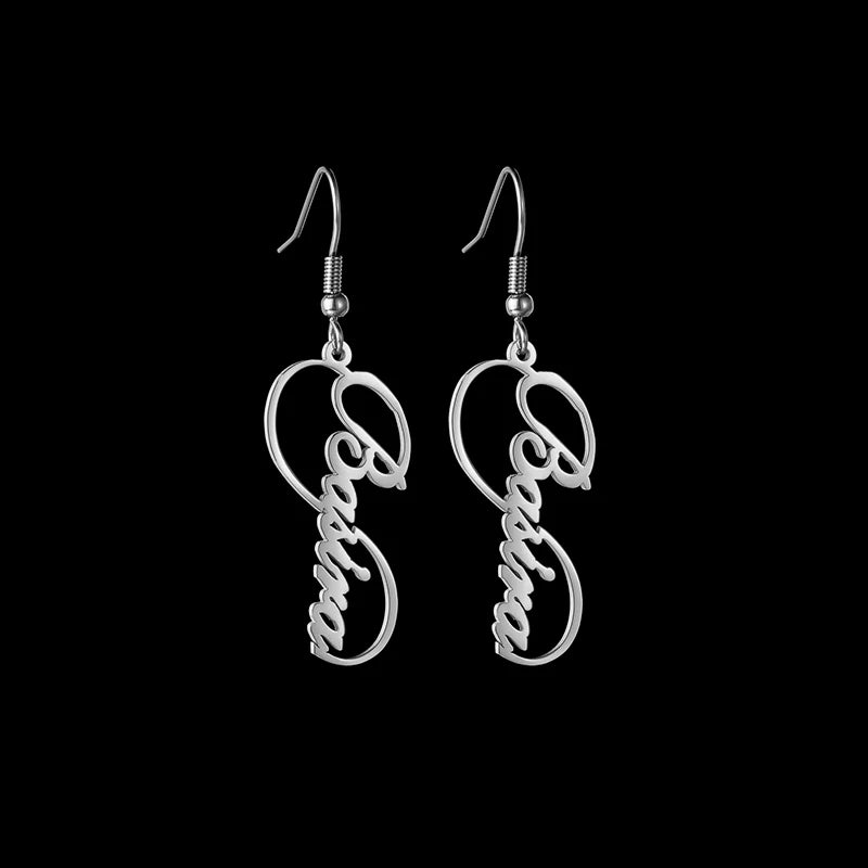 Personalized Name Eardrop Stainless Steel Earring