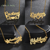 Personalized Name Heart Necklace Steel Butterfly Ball Tree Pendant