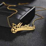 Personalized Name Heart Necklace Steel Butterfly Ball Tree Pendant