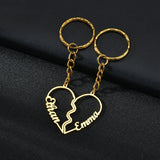 Custom Name Keychain Stainless Steel Personalized Date Letter For Man Women Gift
