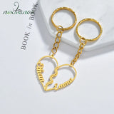 Custom Name Keychain Stainless Steel Personalized Date Letter For Man Women Gift