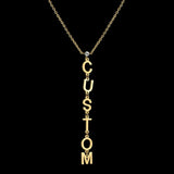 Custom Name Necklace with Zircon Personalized Stainless Steel Neck Chain