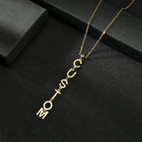 Custom Name Necklace with Zircon Personalized Stainless Steel Neck Chain