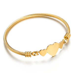 Custom Stainless Steel Date Name Bracelet for Her
