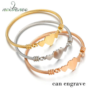 Custom Stainless Steel Date Name Bracelet for Her