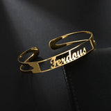 Butterfly Nameplate Bracelet 10mm Stainless Steel Lover Women Jewelry