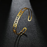 Nextvance Butterfly Nameplate Bracelet Stainless Steel Adjustable Bangle