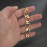 Nextvance Name Letter Chain Bracelet Stainless Steel Personalized Charm Gift