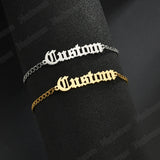 Nextvance Name Letter Chain Bracelet Stainless Steel Personalized Charm Gift