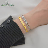 Nameplate Heart Bracelet Stainless Steel Engraving Id Tag Chain