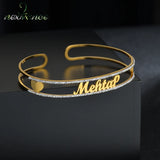 Nextvance Nameplate Bracelet Stainless Steel Zircon Cuff Bangle