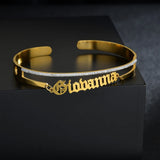 Nextvance Nameplate Bracelet Stainless Steel Zircon Cuff Bangle