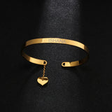 Nextvance Heart Bracelet Stainless Steel Personalized Nameplate Bangle